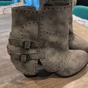 Grey ankle boots